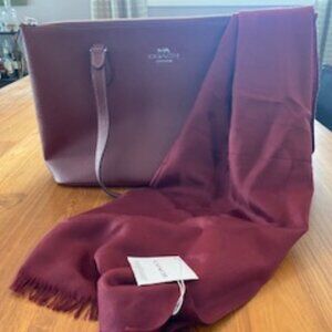Coach tote and matching scarf